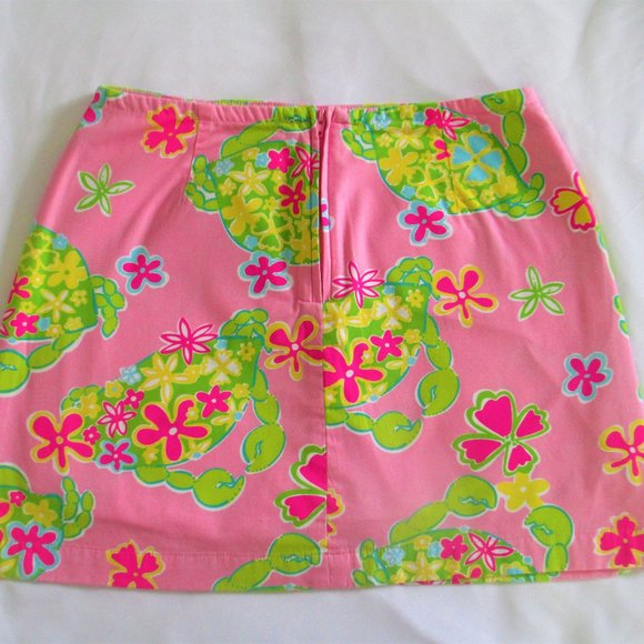 Lilly Pulitzer: Skort,  Muscle Beach' Pinks & Greens' Girls sz 10 - Picture 5 of 5